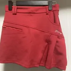 美品 ゴルフ赤フレアスカート インパン付