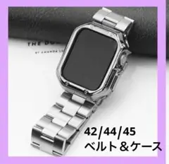 Apple Watch 42/44/45mm ステンレスバンド + ケース
