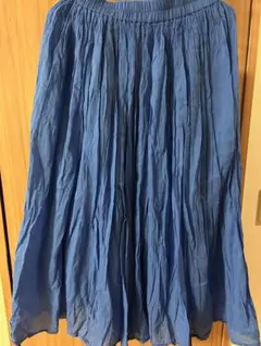 Samansa Mos2 青 ボイルスカート