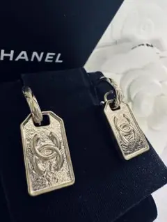 シャネル ココマーク スクエアプレートピアス