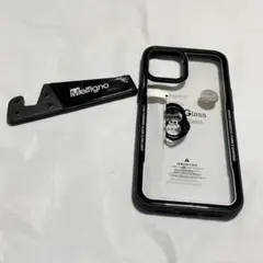 iPhone スマホスタンド 6.7インチ ブラック 黒 アイフォン ケース