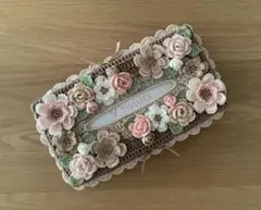 （91）ハンドメイド　ボックスティッシュカバー レース編み