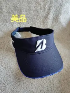 未使用　美品　ブリヂストン　ゴルフ　サンバイザー　ネイビー　キャップ　バイザー
