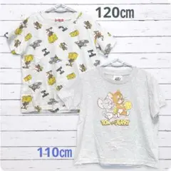 【トムアンドジェリー】プリント半袖Tシャツ 総柄 2枚セット 子供服 キッズ