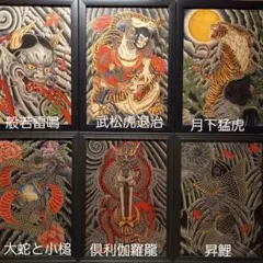 期間限定「選択可能・6枚セット」A4サイズ TATTOO フラッシュ 達磨 和柄