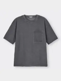 GU ウォッシュドカットオフビッグT(5分袖) NT+E