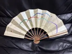 扇子　29cm 七色露草　芝草　パール　舞扇子　舞踊　大衆演劇　着物　和装　小物