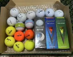 ゴルフボール新品、未開封3個セット×3種類￼ 及び、状態の良いロストボール15球