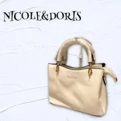 【NICOLEu0026DORIS】ハンドバッグ ショルダーバッグ ミニバッグ ホワイト