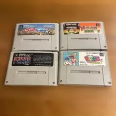 スーパーファミコン　4本セット　シムシティ　エフゼロ　F1サーカス　ドッジボール