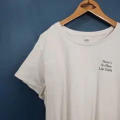 USA古着　リーバイス　ロゴ　ホワイト Tシャツ　バックプリント　メッセージ