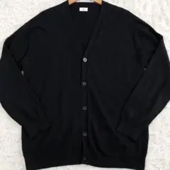 【美品】 RHC コットン カシミヤ カーディガン ブラック L