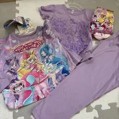 【新品】キミとアイドル！プリキュア　光るパジャマ3点セット100cm パンツ2枚