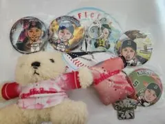 オリックスバファローズ 西野真弘 缶バッジ キーホルダー キーチェーン