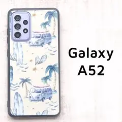 Galaxy A52 5G ケース カバー ヤシの木と車