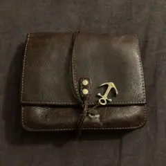 ダマスキーナ　ダークブラウン 財布 アンカー付き