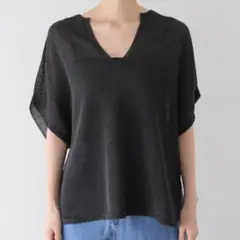 極美品 ジャーナルスタンダード ペーパーヤーンカフタンハーフスリーブプルオーバー