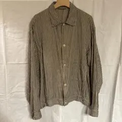 COMOLI ストライプブルゾン　シャツジャケット COMOLI (コモリ) ストライプ ブルゾン