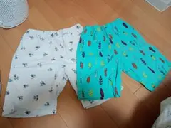 トゥカン柄とサーフボード柄の半ズボン2点セット