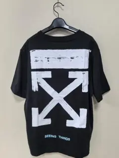 OFF-WHITE 黒 半袖 コットンTシャツ Mサイズ