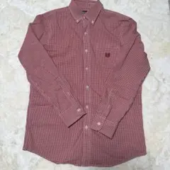 CHAPS 赤 チェック柄 長袖シャツ