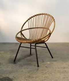 フランス ビンテージ Rattan Chair ラタン チェア