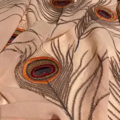 DRIES VAN NOTEN 孔雀の羽　刺繍　　　　　大判ショール 2025年最新】DRIES VAN NOTEN レディース ストール・ショールの