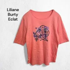 リリアンビューティエクラ Tシャツ カットソー 半袖 花柄プリント 日本製 綿