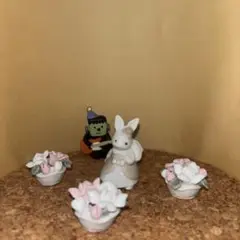 ウサギとフランケンシュタインのミニチュアセット