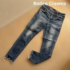 ▽Rodeo Crawns　ロデオクラウンズ　スキニー　デニム　26　ブルー　綿