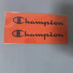 Champion ロゴステッカー オレンジ　2枚