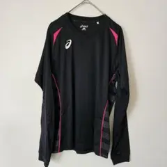 アシックス asics ロングスリーブTシャツ L ブラック/ピンク