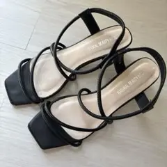 NATURAL BEAUTY BASIC ブラック サンダル Mサイズ