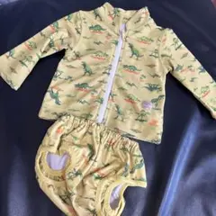 BREEZE 恐竜柄水着セット 80 ラッシュガード
