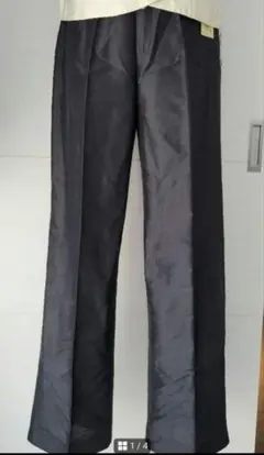 黒色 ストレートパンツ Sサイズ 100%　シルク