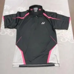 YONEX ポロシャツ S 黒/ピンク/白