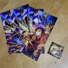 劇場版「鬼滅の刃」無限城編入場者プレゼント3枚+バンダイウエハースシール善逸1枚