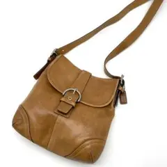 ⑪COACH 9480 コーチ キャメル ショルダーバッグ