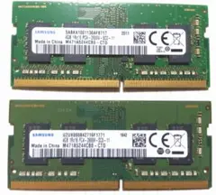 ☆ Samsung 4GB✕2枚 DDR4 PC4-2666V-SC0-11