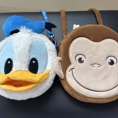 ドナルドダック＆おさるのジョージ ポーチセット