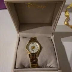 ケイウノ Disney Princess ラプンツェル ゴールド腕時計 新品