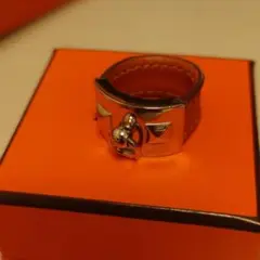 HERMES レザー切替コリエドシアンリング