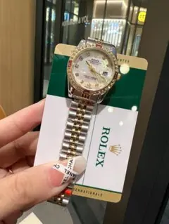 ROLEX 自動巻き時計 ゴールド/シルバー