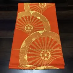 袋帯☆車輪柄 金糸 刺繍