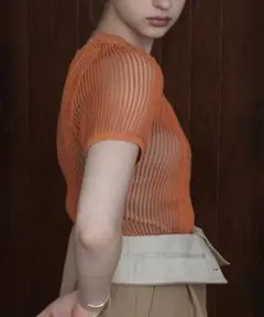 CLANE VINTAGE MESH BACK SLIT TOPS