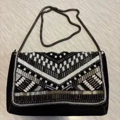 H&M ビーズ装飾ショルダーバッグ