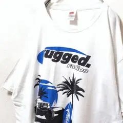 ヘインズ ラギッドラジオ デカロゴ Tシャツ ホワイト 白 XL 古着
