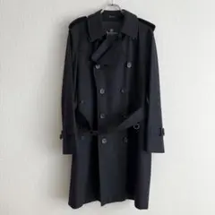 【極美品】アクアスキュータム トレンチコート ネイビー 近年モデル 36