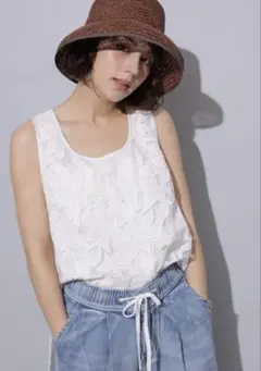 新品タグ付 Arpege story シアーレースタンク 黒Sサイズ Arpege story アルページュストーリー シアーレースタンク新品S