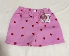 littc リトシー ハート デニム ショートパンツ 110 ピンク しまむら
